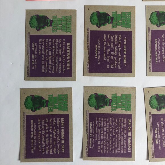 Lot of 8 Teenage Mutant Ninja Turtles The Movie Trading Cards & 1 sticker 1990 - Picture 9 of 12